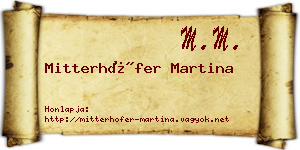 Mitterhöfer Martina névjegykártya